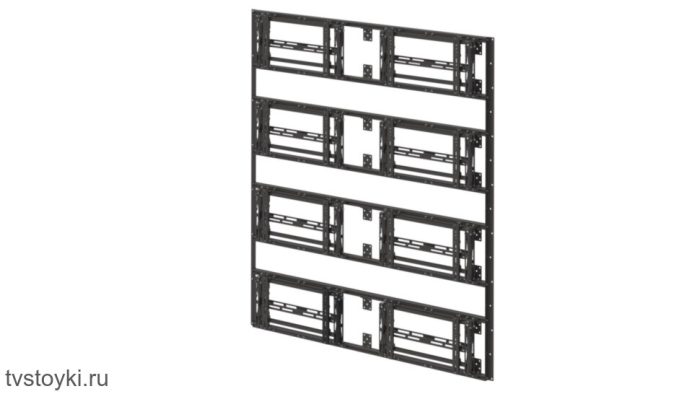 Каркас настенный для видеостены 2x4, полного выдвижения push-out — изображение 3