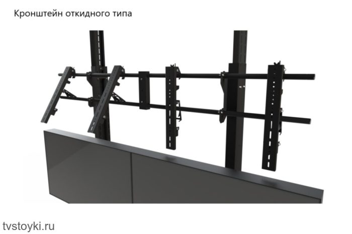 Каркас напольно-настенный для видеостены 3x2, откидного типа — изображение 4